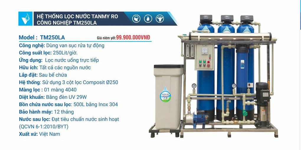 Máy công nghiệp công suất từ  250L/h  